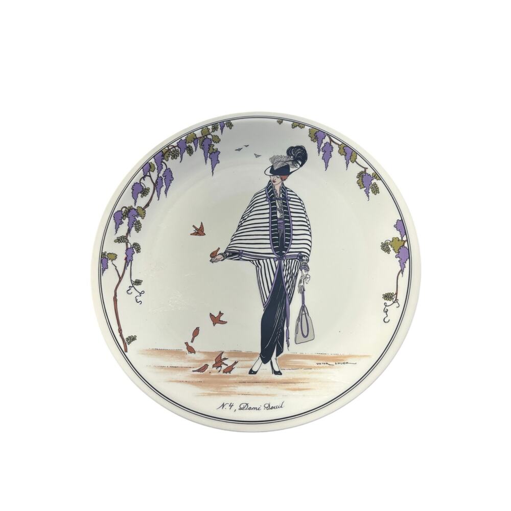 Villeroy & Boch DESIGN 1900 Bread Plate #4 Demi Deuil Art Deco Women Retired